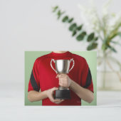 トロフィーを持つ少年 ポストカード (スタンド正面)