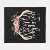 トロフィーウィザーズかわいい鹿〔雄ジカの〕枝角フラワーハンターズウィザーズ フリースブランケット (正面(横))