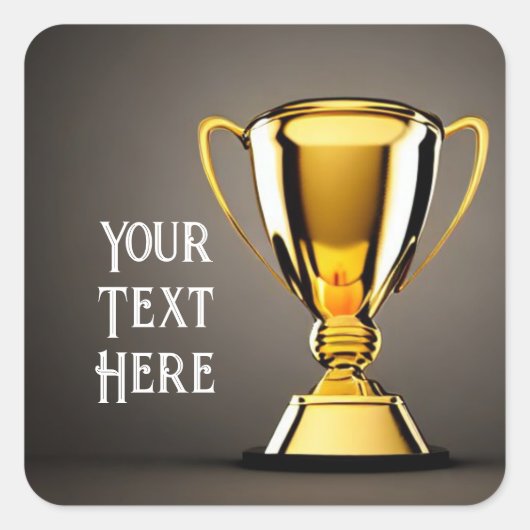 トロフィークラシックラウンドステッカー スクエアシール (正面)