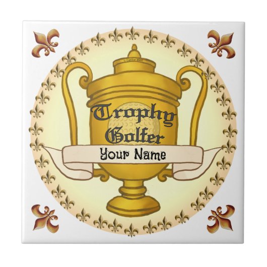 トロフィーゴルファー タイル (正面)