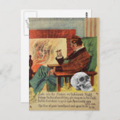 トロフィースカル幽霊スピリット暖炉 ポストカード (正面/裏面)