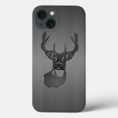 トロフィーバックディアー – ブラシ付きガンメタルケースメイトiPh Case-Mate iPhoneケース (裏面)