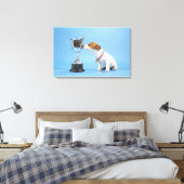 トロフィー付き犬 キャンバスプリント (インサイチュ (寝室))