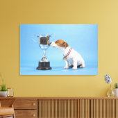 トロフィー付き犬 キャンバスプリント (インサイチュ (リビング))