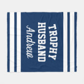 トロフィー夫おもしろいフリースブランケット フリースブランケット (正面(横))