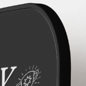 トロフィー夫:おもしろいとパーソナライズされた ピックルボールラケット (左詳細)