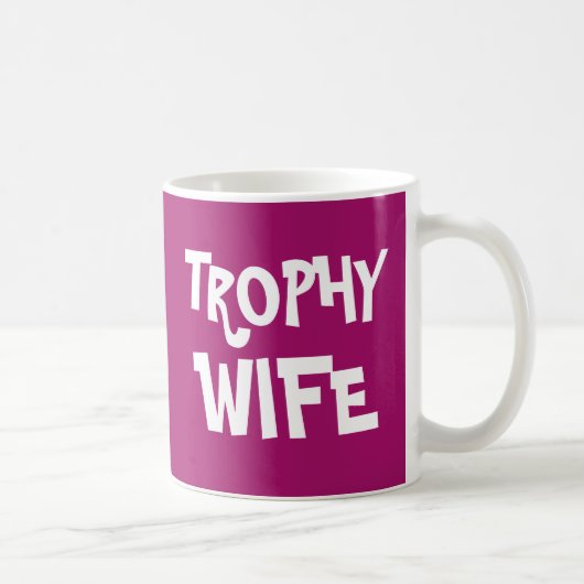 トロフィー妻結婚のギフトコーヒーマグ コーヒーマグカップ (右)