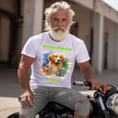 トロフィー威厳のあるとスター付きゴールデンレトリバー Tシャツ