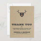 トロフィー素朴グレイサンキューカード ポストカード (正面/裏面)