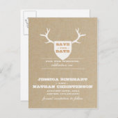 トロフィー素朴ホワイトセーブ日付 案内ポストカード (正面/裏面)