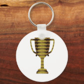 トロフィー金ゴールド：ビジネスの成功、競争、スポーツ キーホルダー (正面)