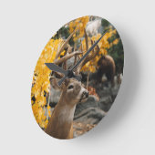 トロフィー・ディア ラウンド壁時計 (傾斜)