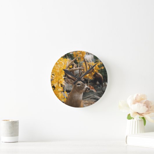 トロフィー・ディア ラウンド壁時計 (ホーム)
