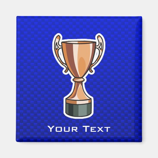 トロフィー；青 マグネット (正面)