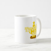 トロフィ妻おもしろい勝利ロゴデザイン コーヒーマグカップ (正面右)