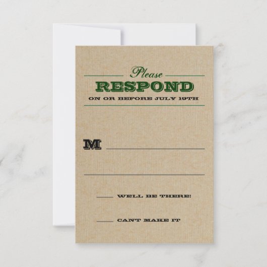 トロフィ素朴ーのグリーン応答 出欠カード (正面)