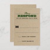 トロフィ素朴ーのグリーン応答 出欠カード (正面/裏面)