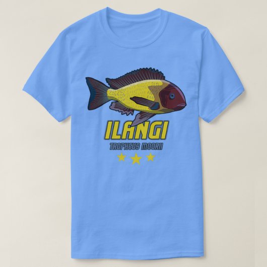 トロフウスモオリIlangi Tanganyika Cichlid Aq Tシャツ (デザイン正面)