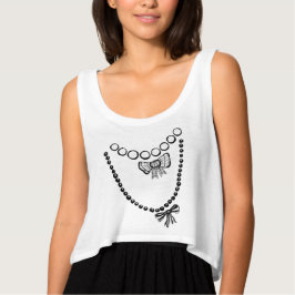 トロペロエイルネックレスのクロップトップ Tシャツ