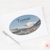 トロムスシティノルウェー 楕円形シール (封筒)