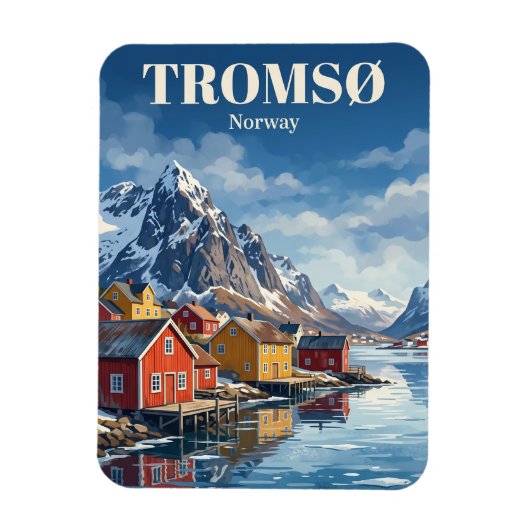 トロムソ ノルウェー マグネット (縦)