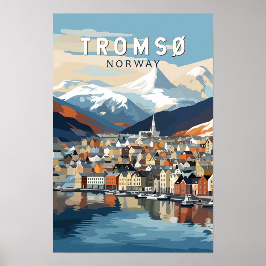 トロムソ ノルウェー 旅行 アート ヴィンテージ ポスター (正面)