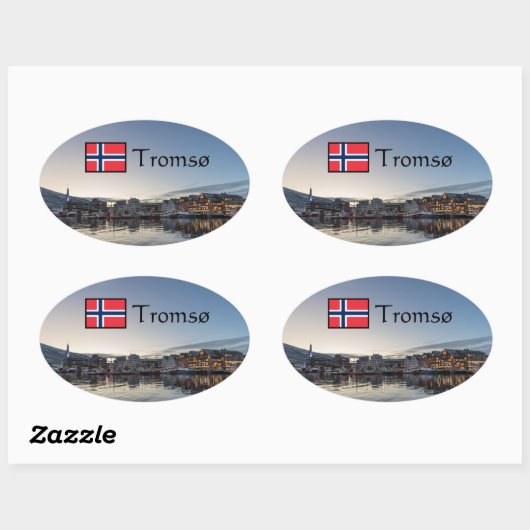トロムソ ノルウェー 楕円形シール (シート)