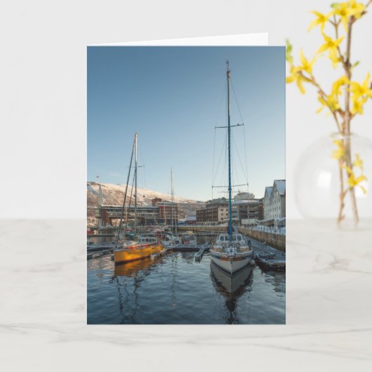 トロムノルウェー カード (黄色い花)