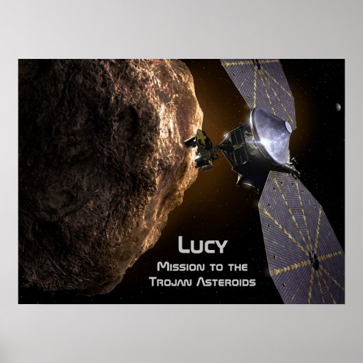 トロヤ群小惑星を研究するルーシー計画 ポスター (正面)
