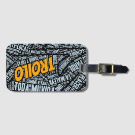 トロリョタンゴワードアート ラゲッジタグ