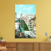 トロリーの空中表示 キャンバスプリント (インサイチュ (リビング))