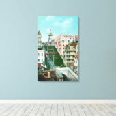 トロリーの空中表示 キャンバスプリント (インサイチュ (ウッドフロア))