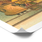 トロリーイースターポスターの鶏 ポスター (角)