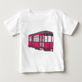 トロリートロリーバスの市街電車の市街電車のTrolleycar車 ベビーTシャツ (正面)