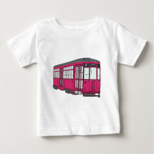 トロリートロリーバスの市街電車の市街電車のTrolleycar車 ベビーTシャツ