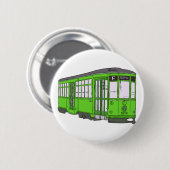 トロリートロリーバスの市街電車の市街電車のTrolleycar車 缶バッジ (正面&裏面)