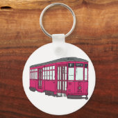 トロリーバス路面電車トロリーカー車 キーホルダー (正面)