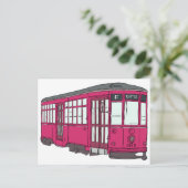 トロリーバス路面電車トロリーカー車 ポストカード (スタンド正面)