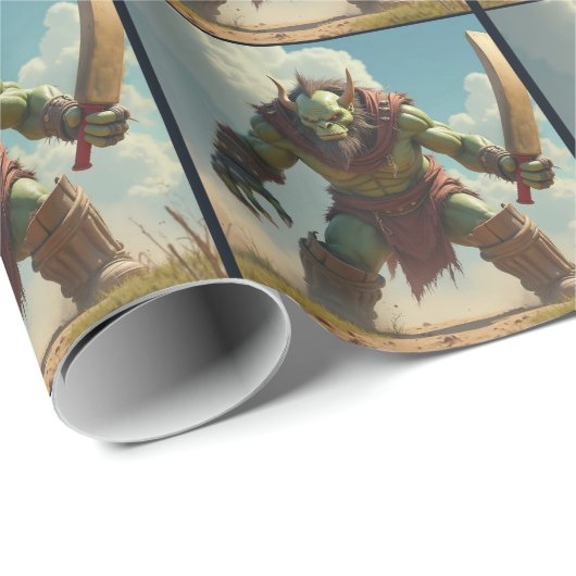 トロルバッククリケット誕生日ラップ紙 ラッピングペーパー (ロールコーナー)