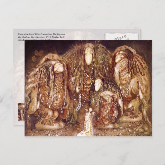 トロルファミリーとプリンセス ポストカード (正面/裏面)