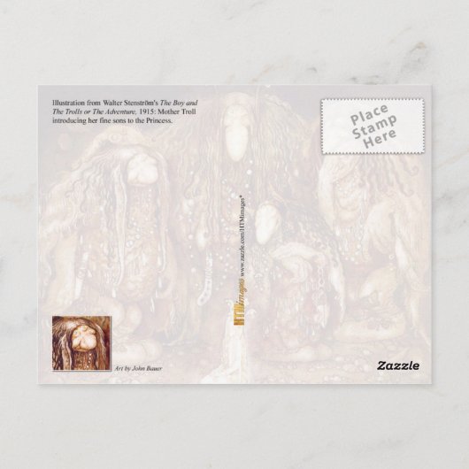 トロルファミリーとプリンセス ポストカード (裏面)