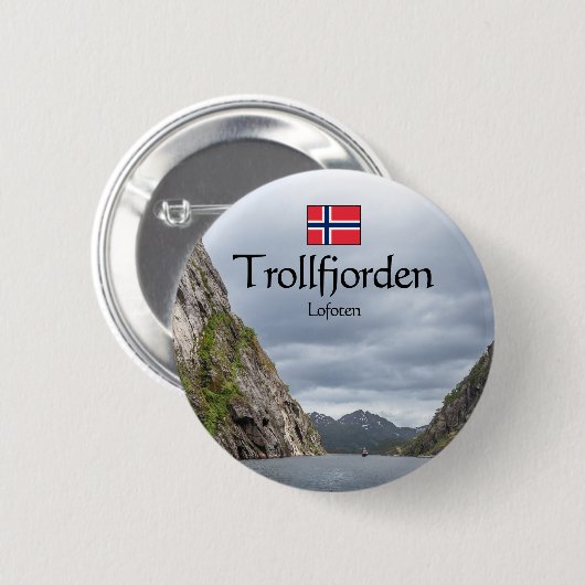 トロルフィヨルド ロフォーテン諸島 缶バッジ (正面&裏面)