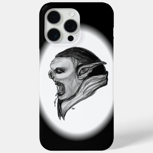 トロルブラックアンドホワイトデザイン Case-Mate iPhoneケース (裏面)