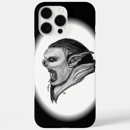 トロルブラックアンドホワイトデザイン Case-Mate iPhoneケース (裏面)