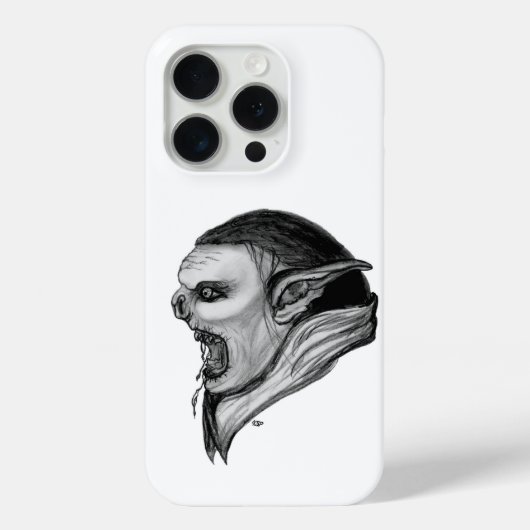 トロルブラックアンドホワイトデザイン Case-Mate iPhoneケース (裏面)