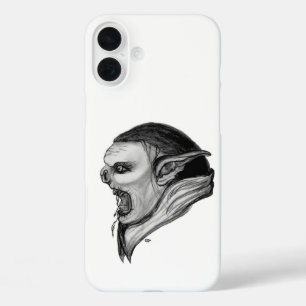 トロルブラックアンドホワイトデザイン iPhone 16 PLUSケース