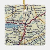 トロロノバスコシアヴィンテージの地図 セラミックオーナメント (正面)
