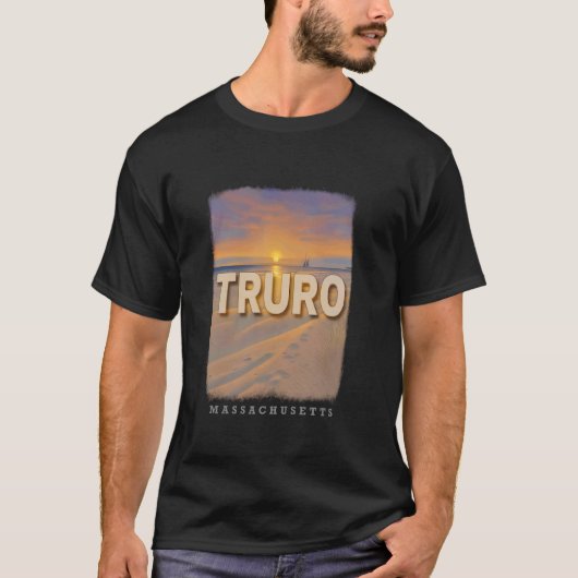 トロロマサチューセッツMAコーンヒルビーチサンセットSD66 Tシャツ (正面)