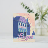 トロワスフランス旅行ポスター インビテーションポストカード (スタンド正面)