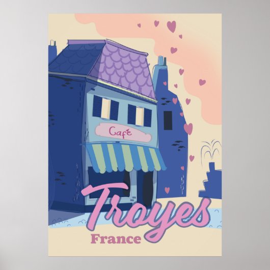 トロワスフランス旅行ポスター ポスター (正面)